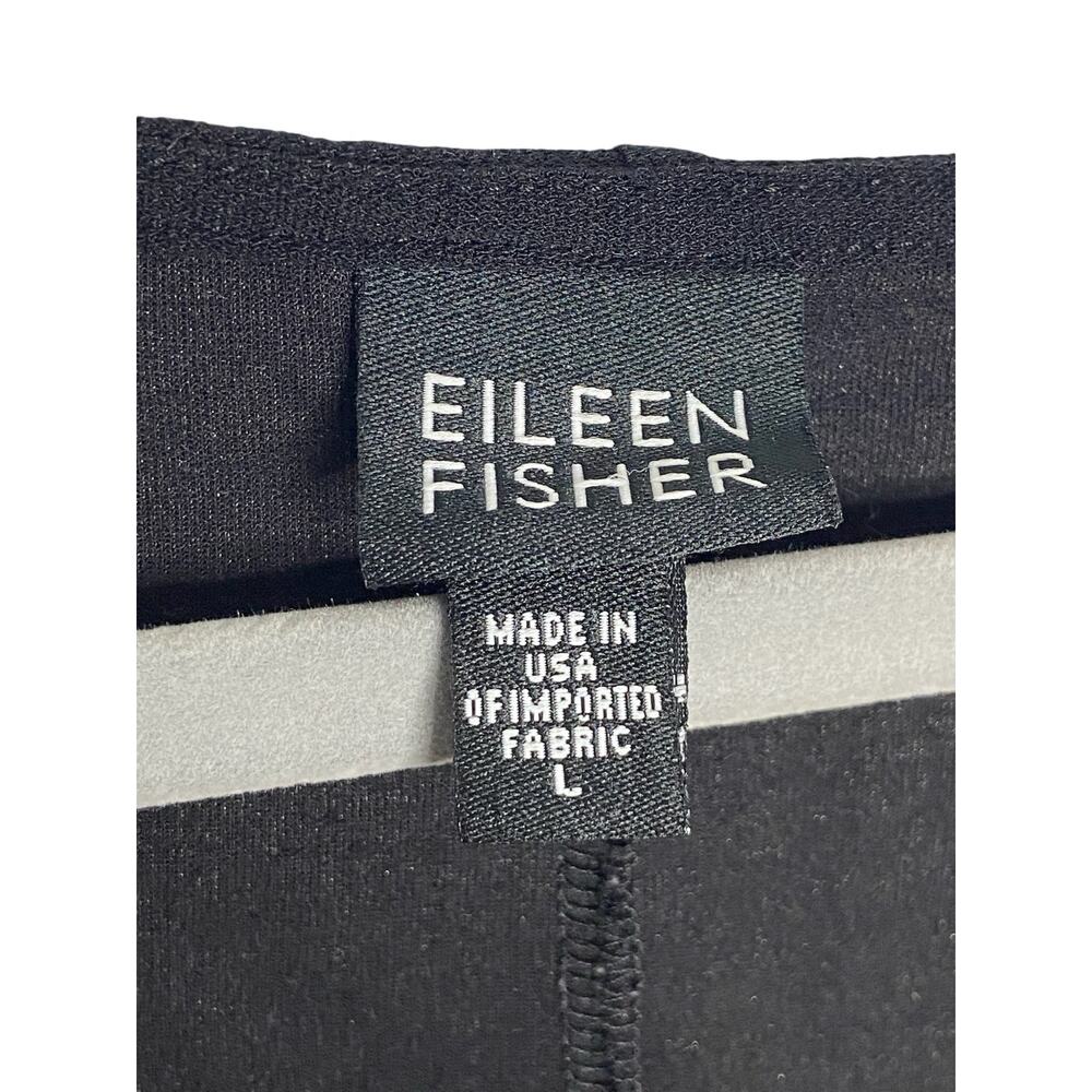 Eileen Fisher Scoop Neck Midi Dress Jersey Sleeveless Black Size Large - Picture 5 of 5